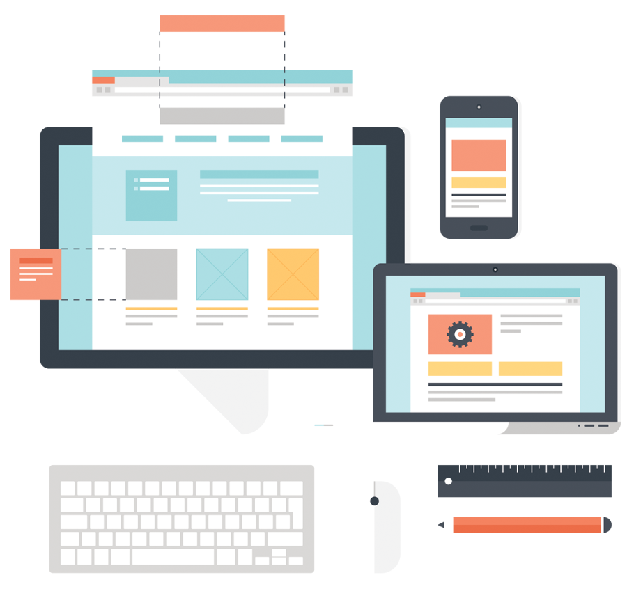 Illustration, Resposive Webdesign aus Münster