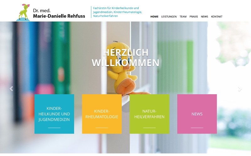 Webdesign Referenzen | Gesundheitswesen | Kinderärztin Dr. Rehfuss
