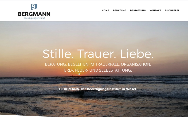 Webdesign Münster Beergmann Bestattungen 